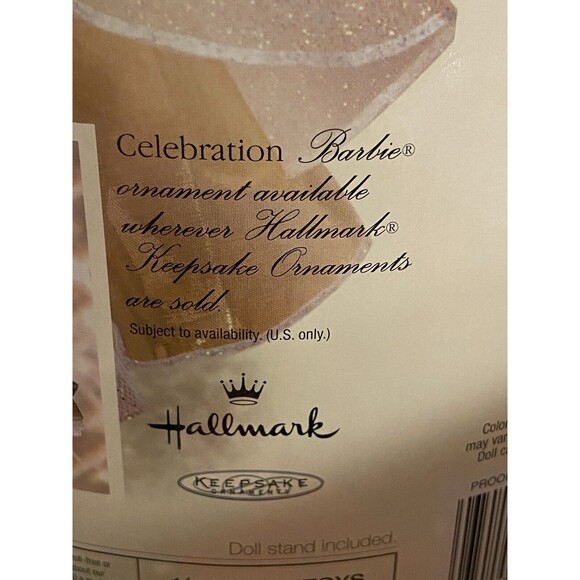Celebration 2000 Barbie Doll Special Edition NIB Mattel Vintage Gold Christmas - Picture 9 of 12